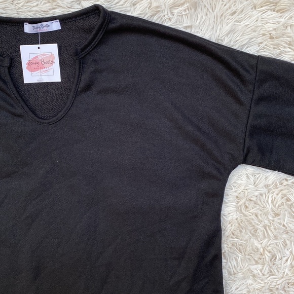 Jenny Boston Catch You L8er Crewneck Sweatshirt π Black - Picture 11 of 14